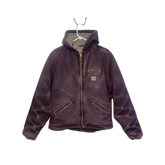 Carhartt Jackets & Blazers - Women’s Carhartt Washed Duck Sherpa Jacket Size Large 12/14